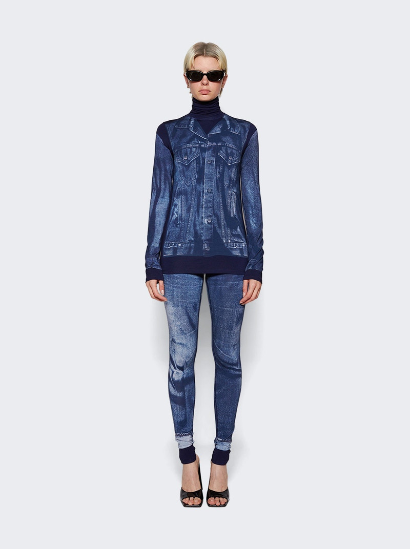Jean Paul Gaultier Trompe L'oeil Legging Navy Blue outlook