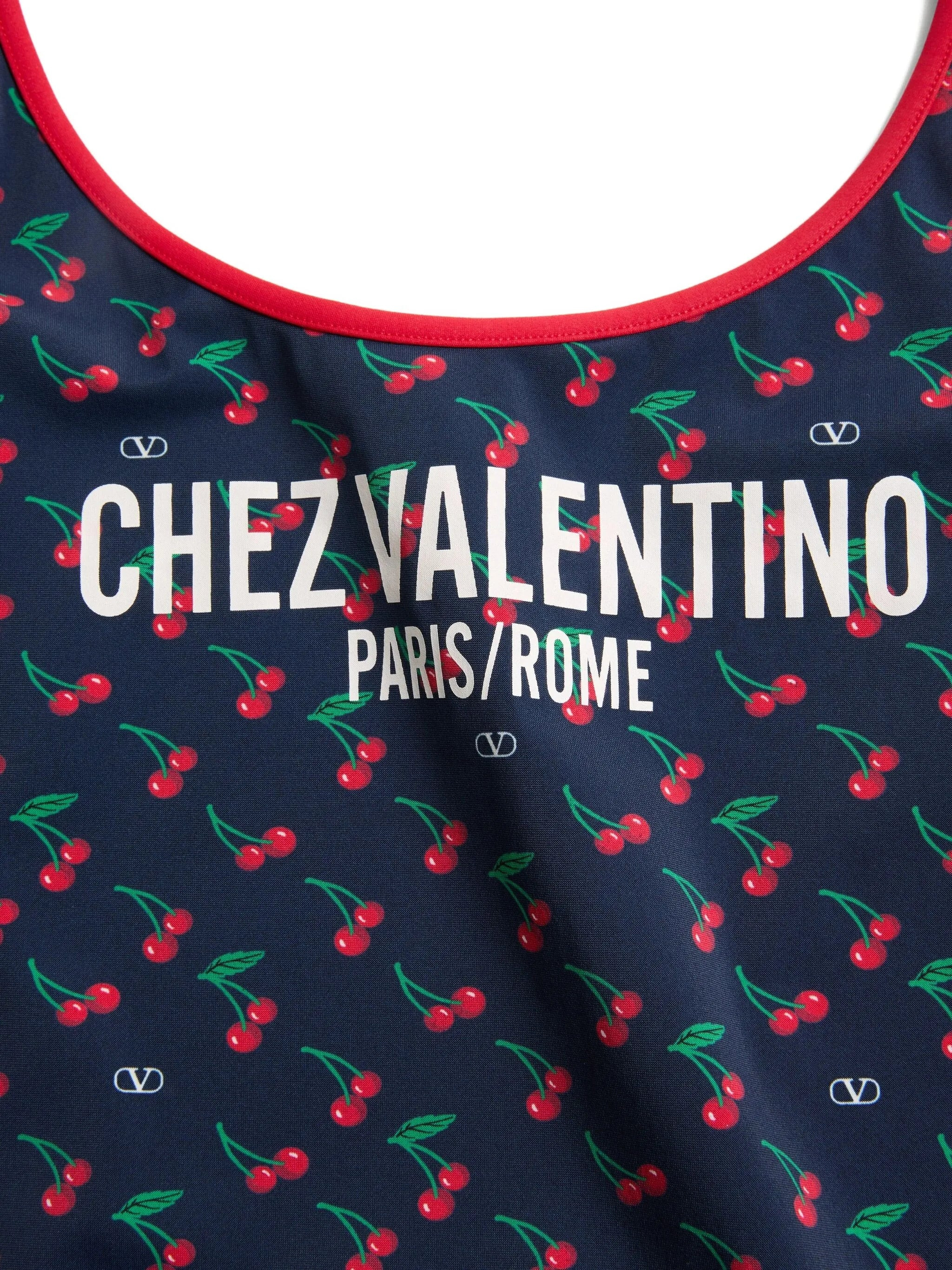 cherry-print swimsuit - 2