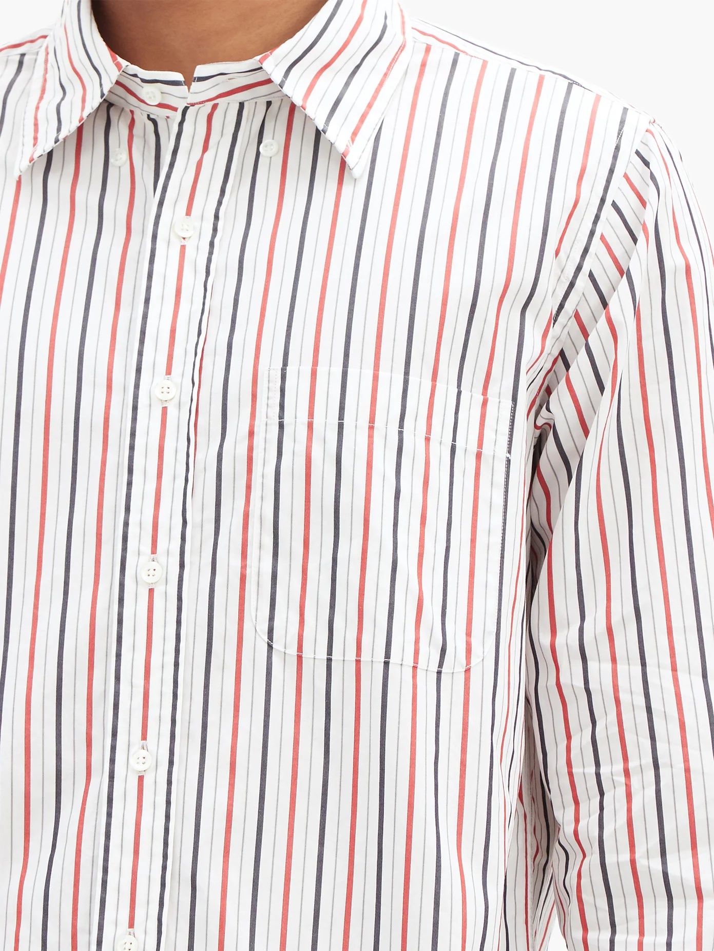 Striped cotton-poplin shirt - 3