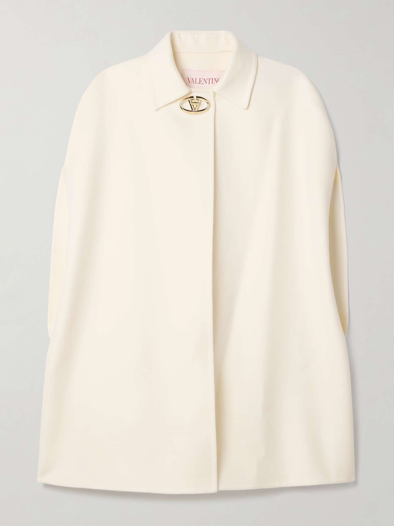 Embellished wool and cashmere-blend cape - 1