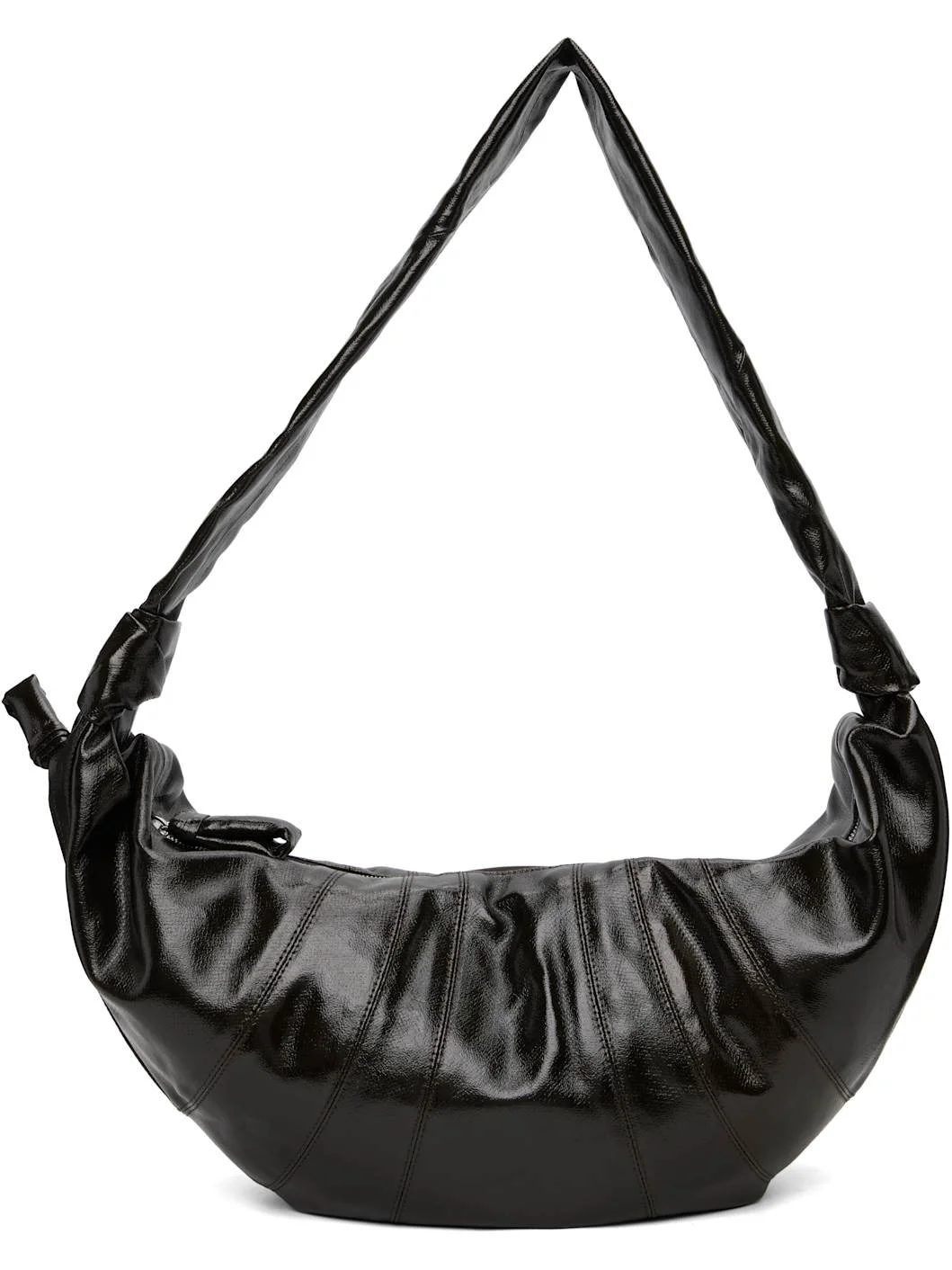 Brown Large Croissant Coated Cotton Bag - 1