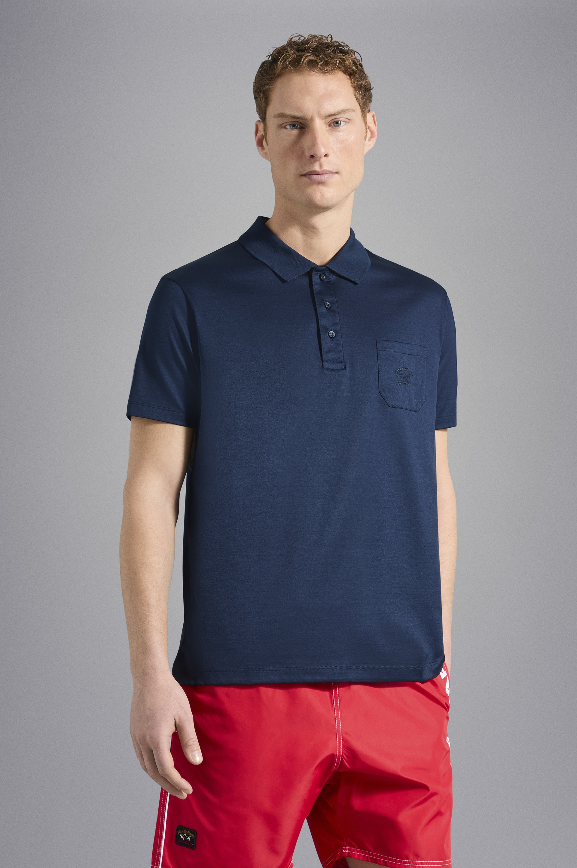 COTTON JERSEY POLO SHIRT WITH EMBROIDERED LOGO - 6