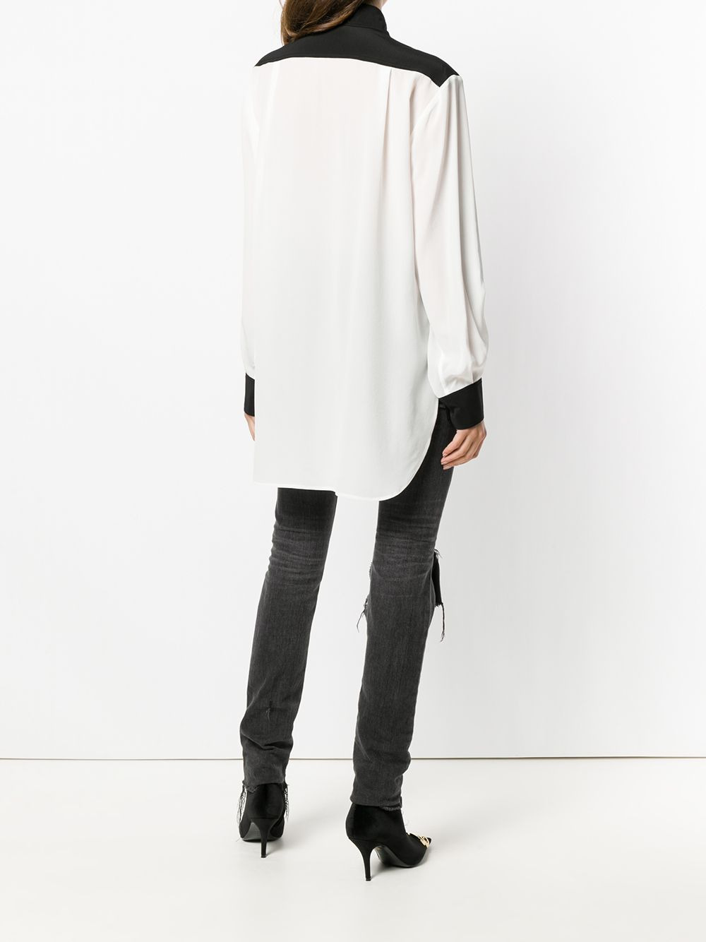 contrast trim blouse - 4