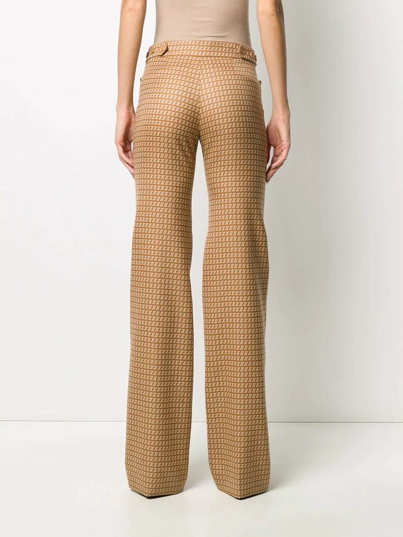 abstract print straight trousers 4