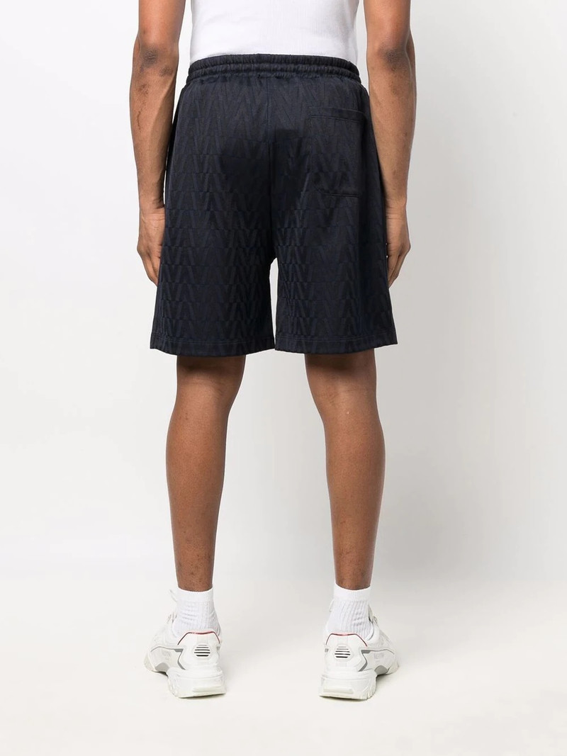 monogram jersey track shorts 4