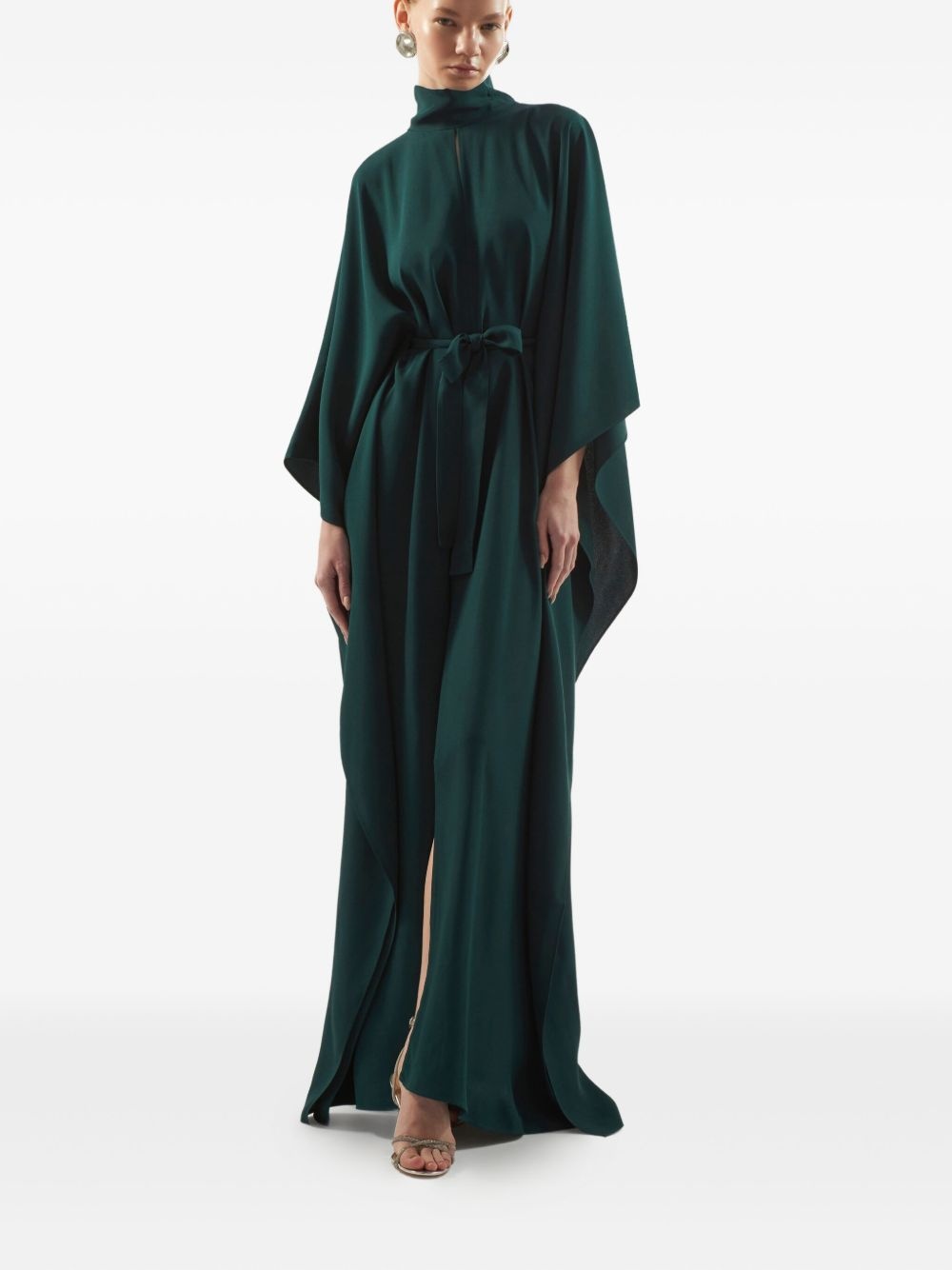 Mrs Hall high-neck open-back maxi dress - 2