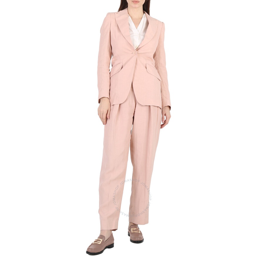 Stella Mccartney Rose Fluid Linen Single-Breasted Blazer - 4