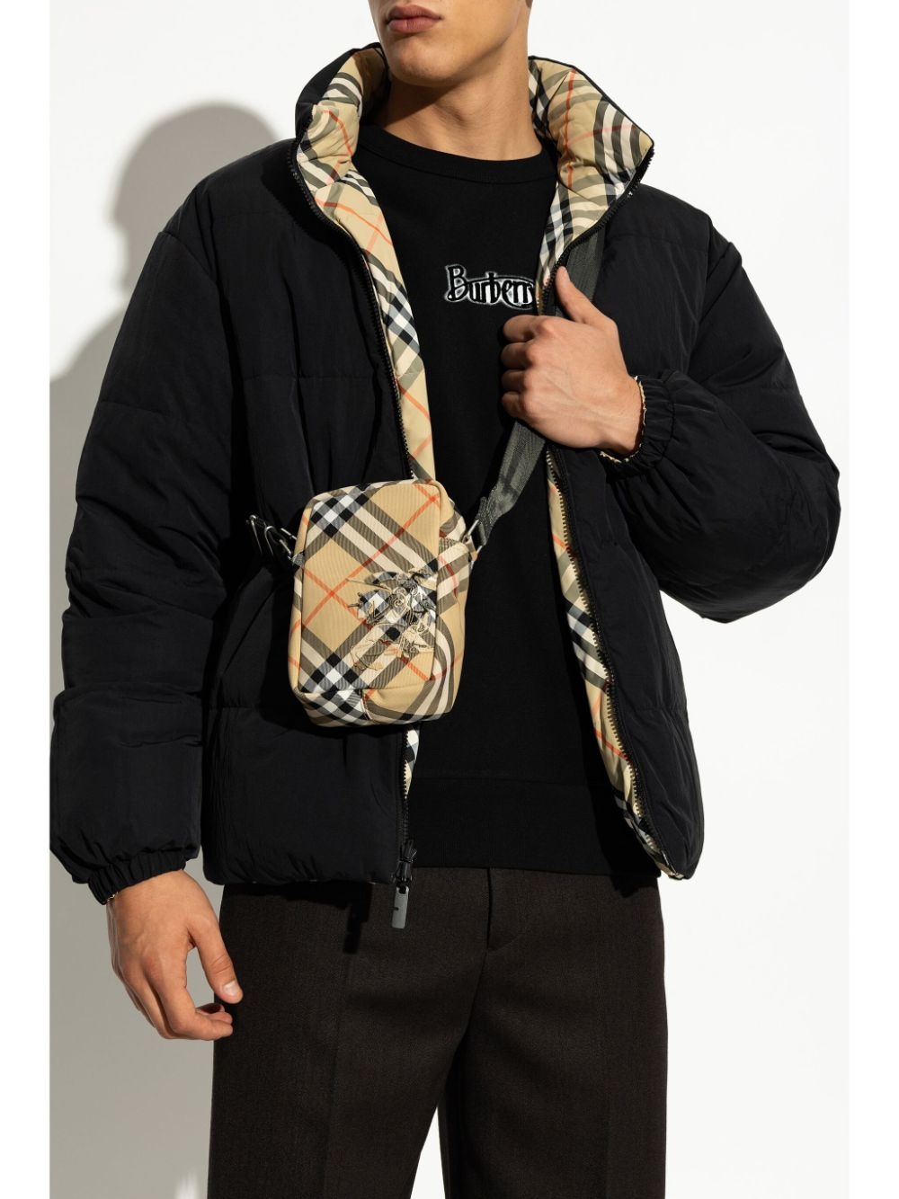 Check-pattern messenger bag - 2