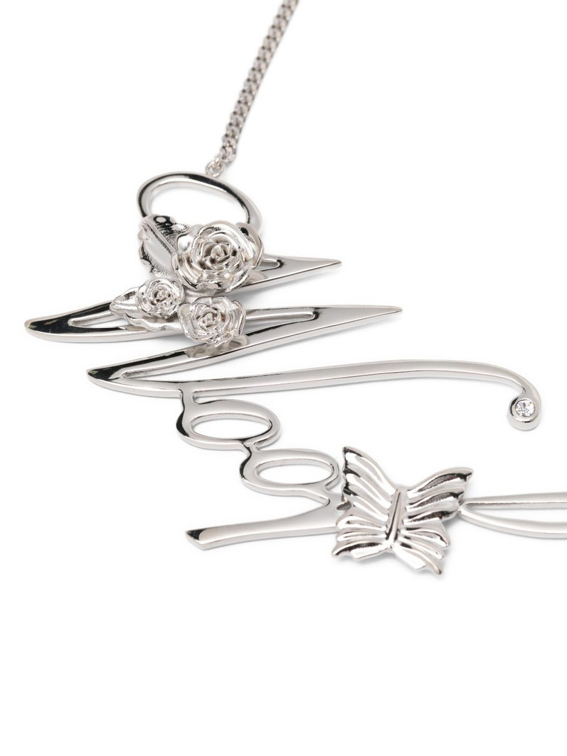 Blumarine rose-detail butterfly-detail necklace outlook