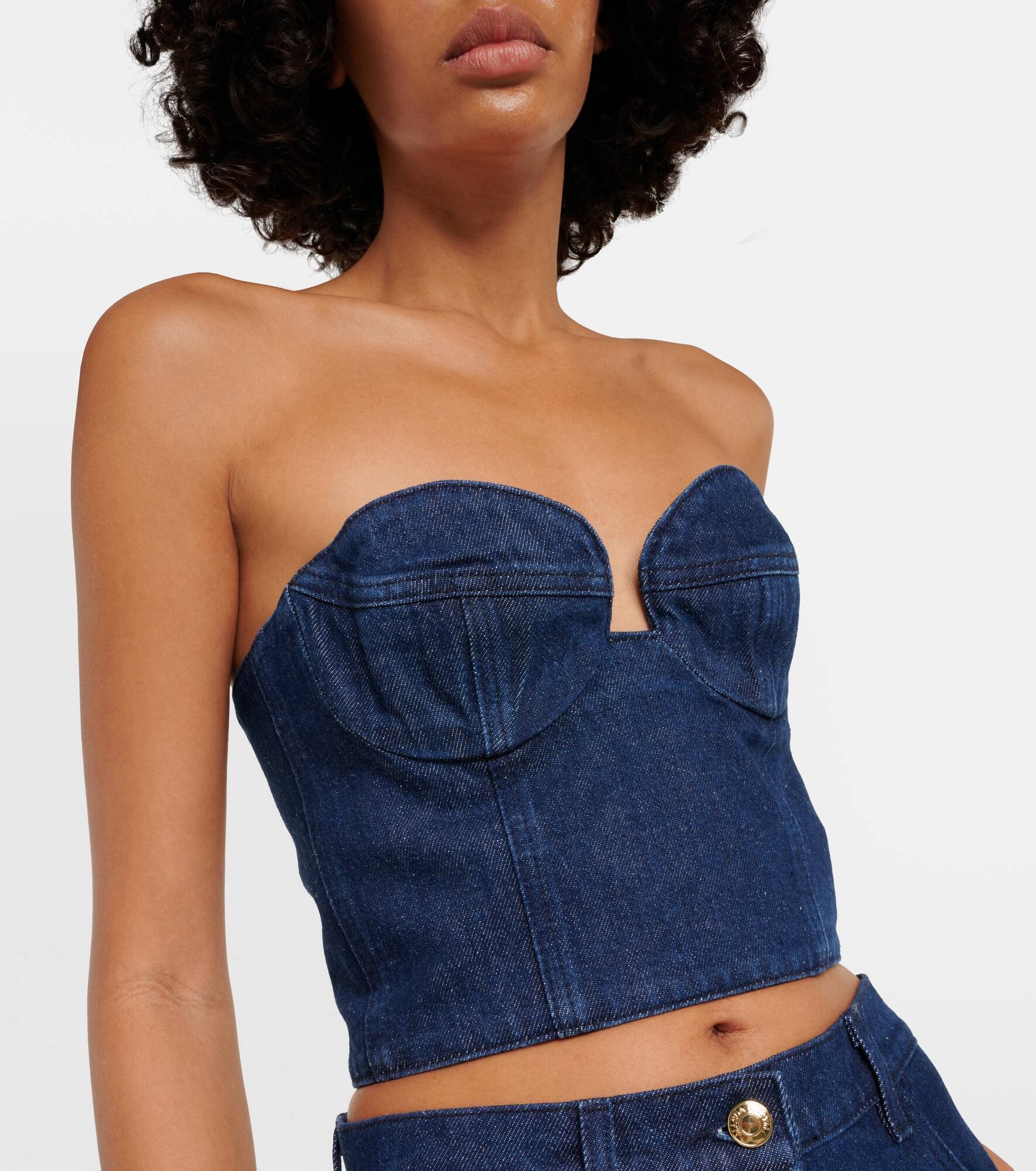 Denim bustier top - 4