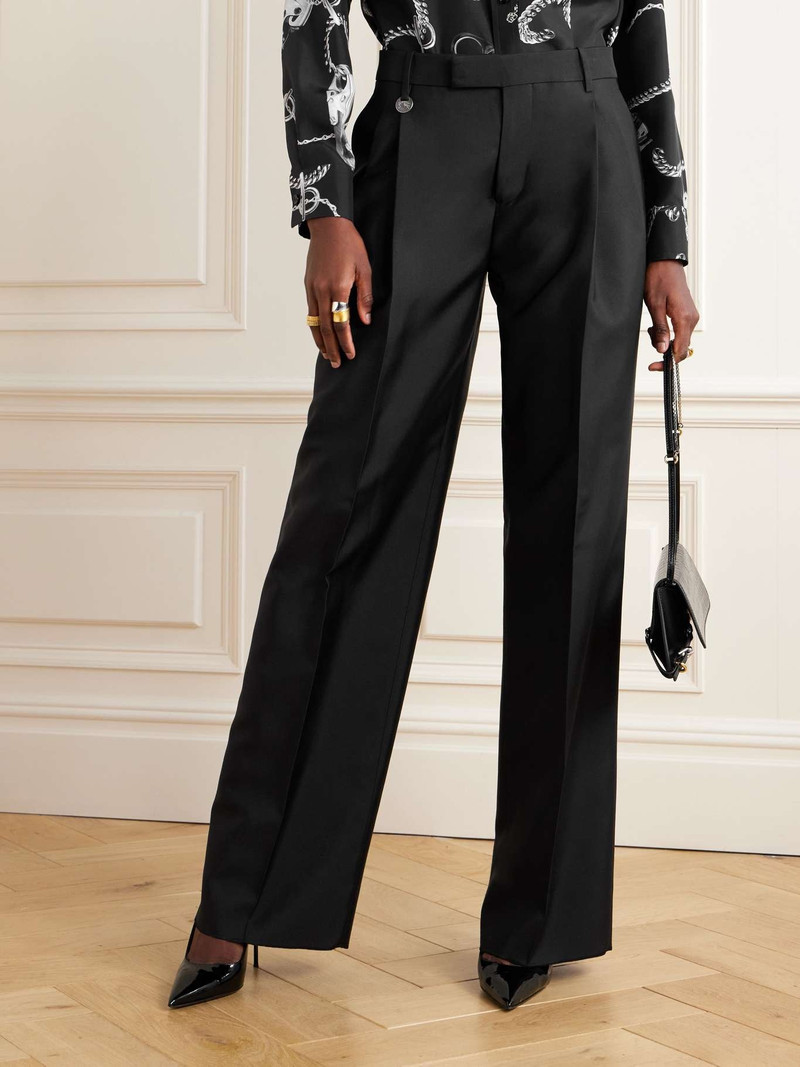 Pleated wool and silk-blend twill wide-leg pants 3