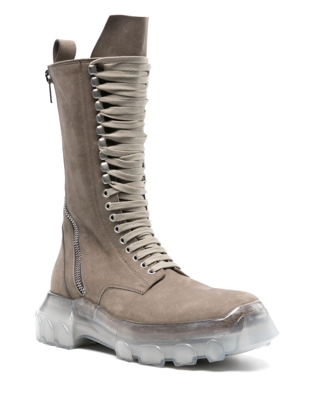 lace-up nubuck boots - 2