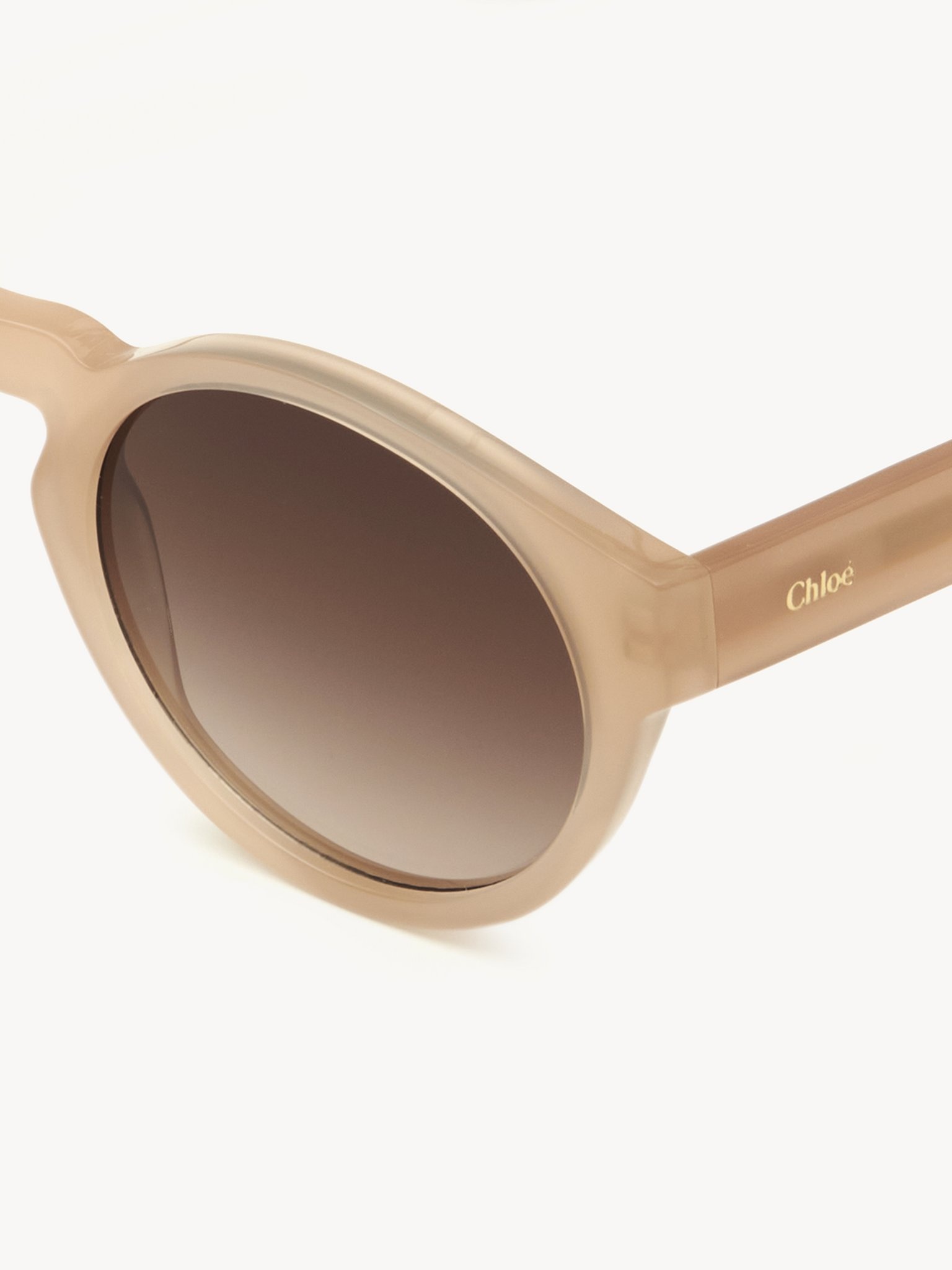 Brown Mirtha round recycled-plastic sunglasses, Chloé