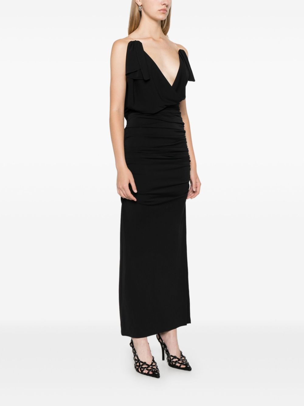 ruched maxi dress - 3