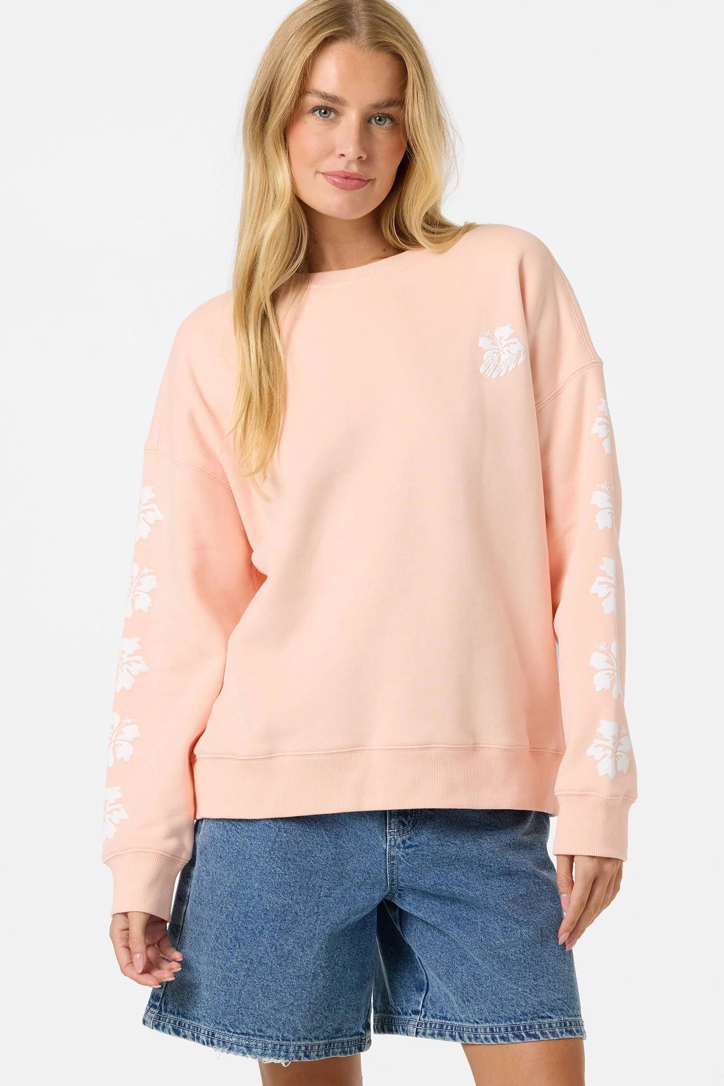 Mini Hibis Oversized Crew Neck Fleece - 1