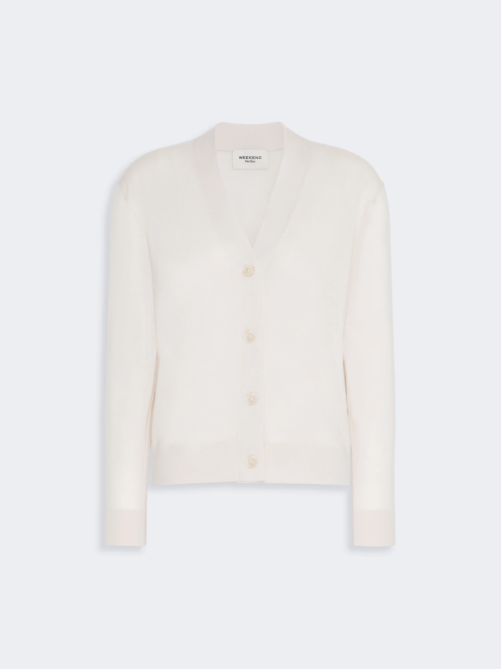 TORRE Wool, silk and cashmere V-neck cardigan - IVORY - 1