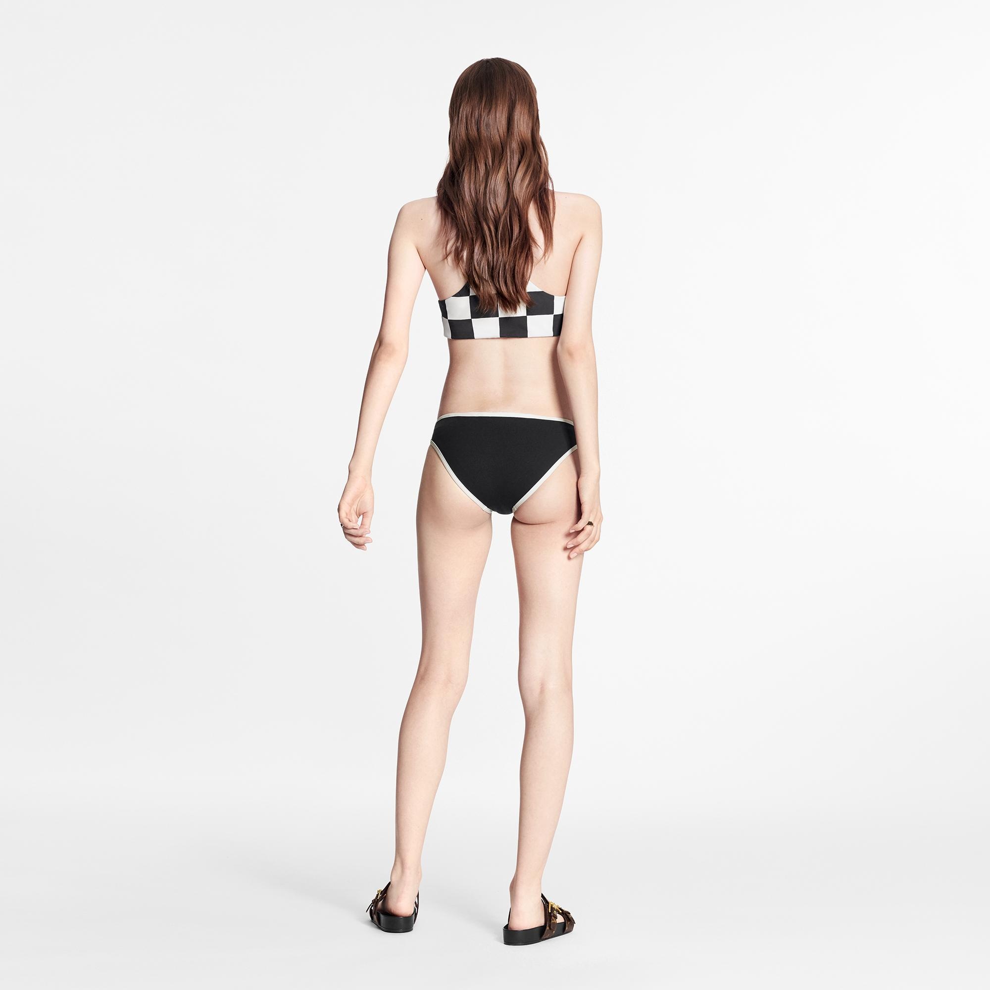 Damier Racerback Cropped Bikini Top - 5