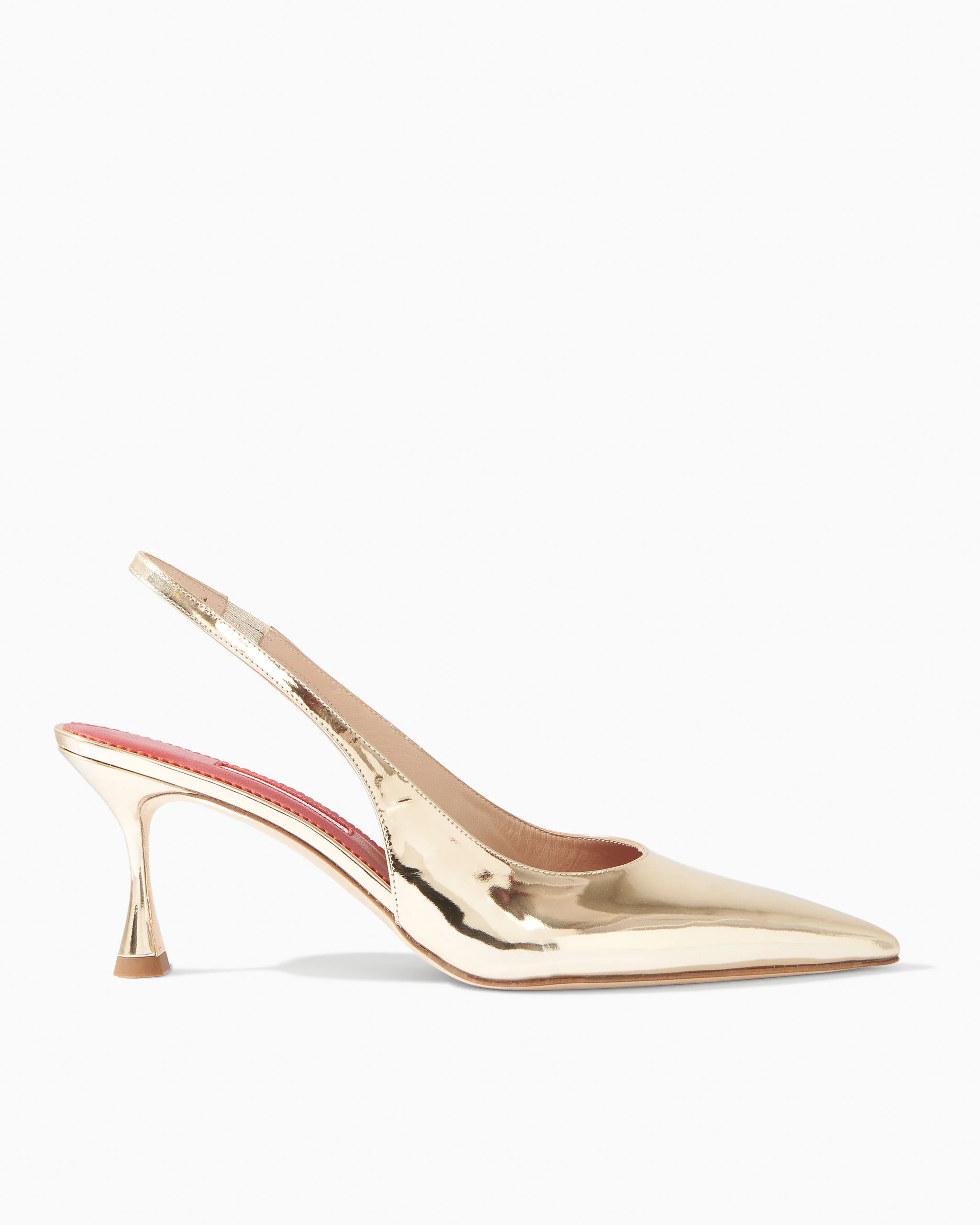 Kitten Heel in Metallic Patent Leather - 1