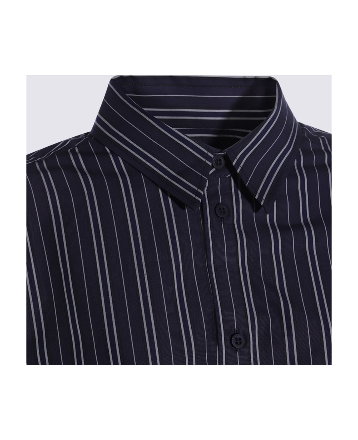 Navy Cotton Shirt - 3