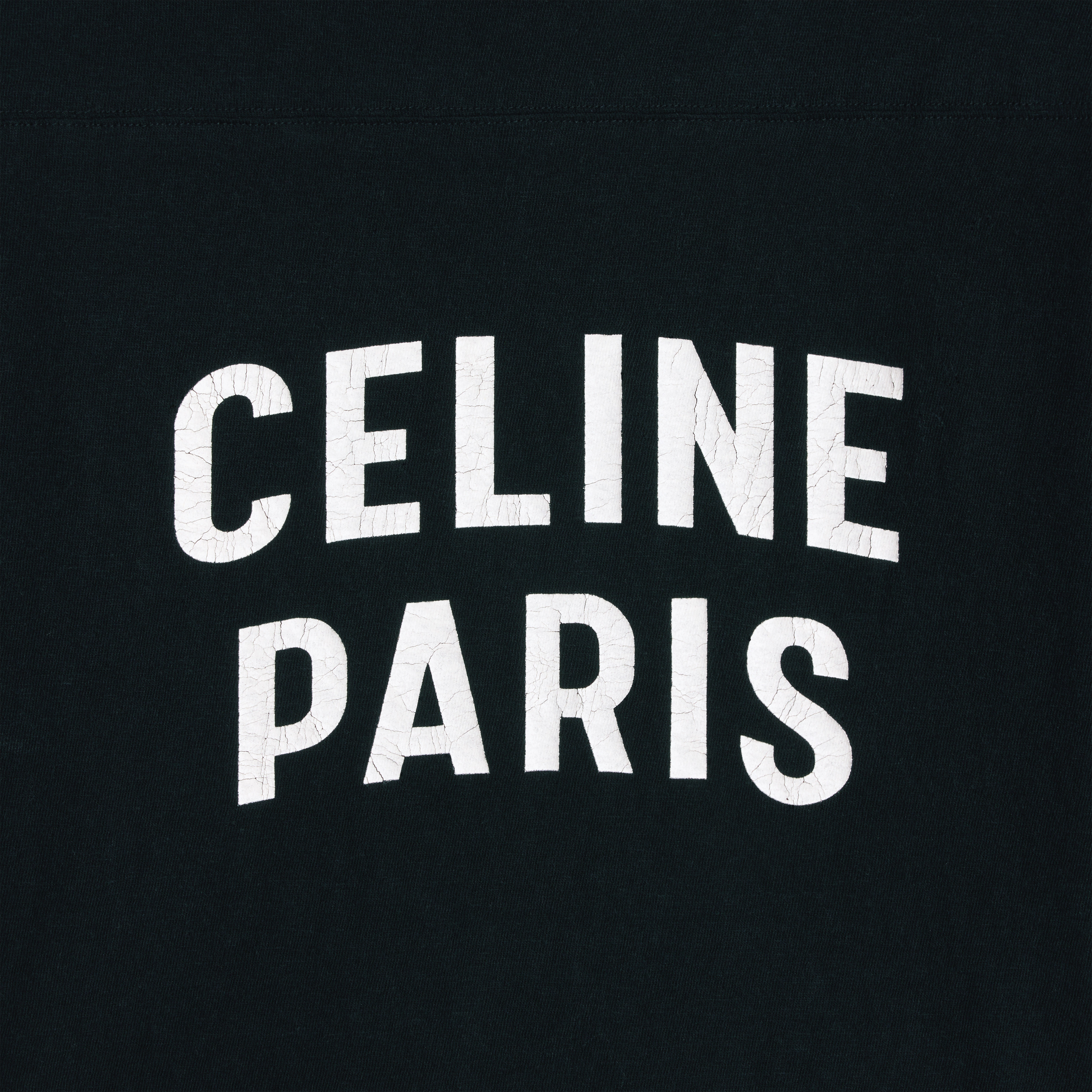 celine paris boxy t-shirt in cotton jersey - 4