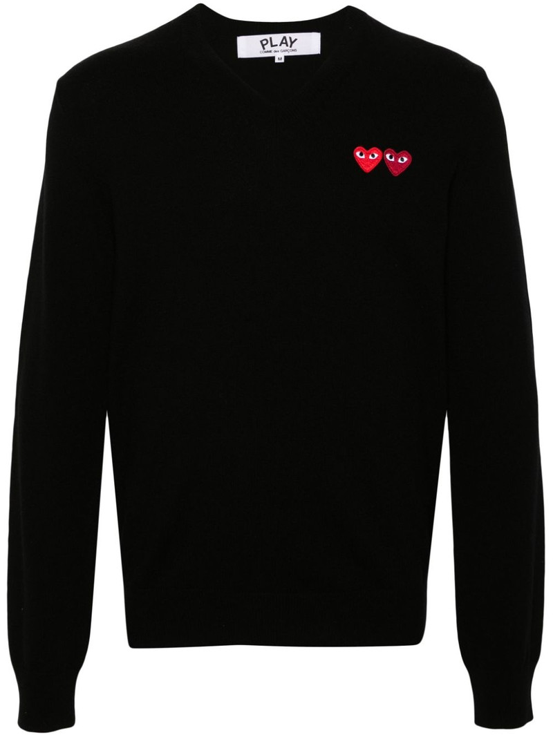 Heart-patch wool jumper 1