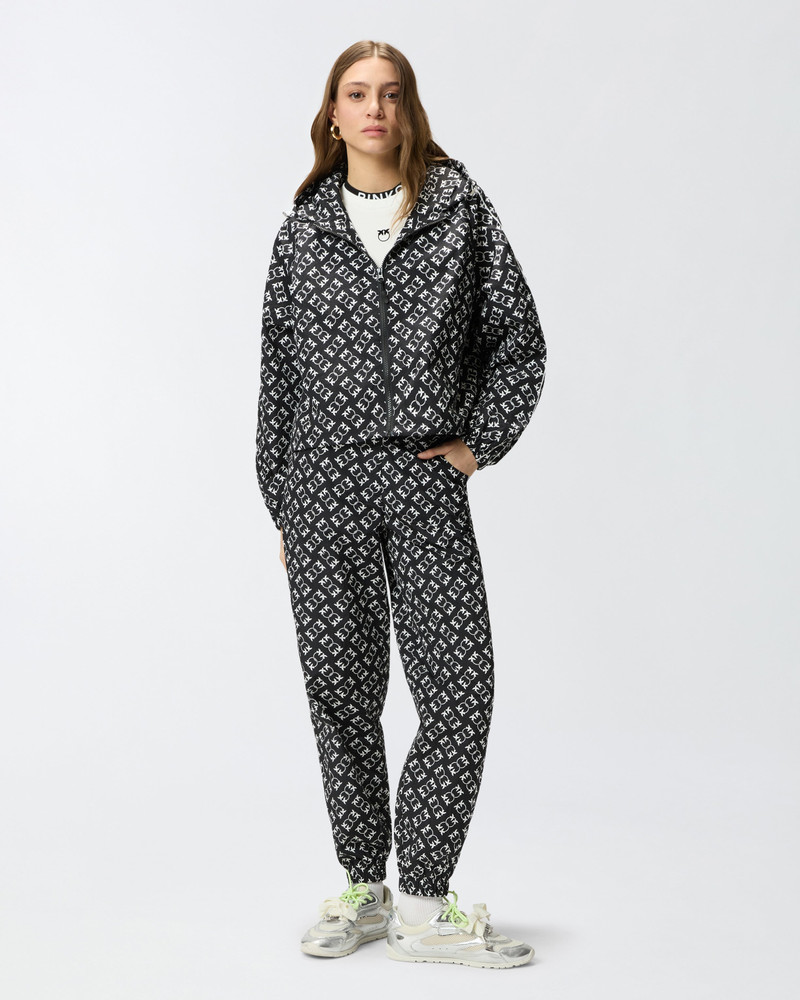 SPORTY JACKET WITH ALL-OVER LOVE BIRDS LOGO 4