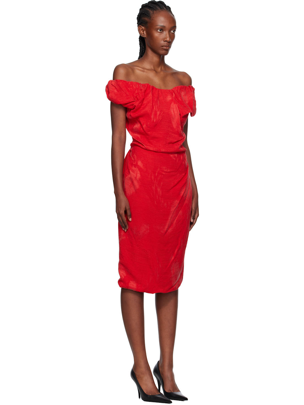 Red Ginnie Amber Midi Dress - 2