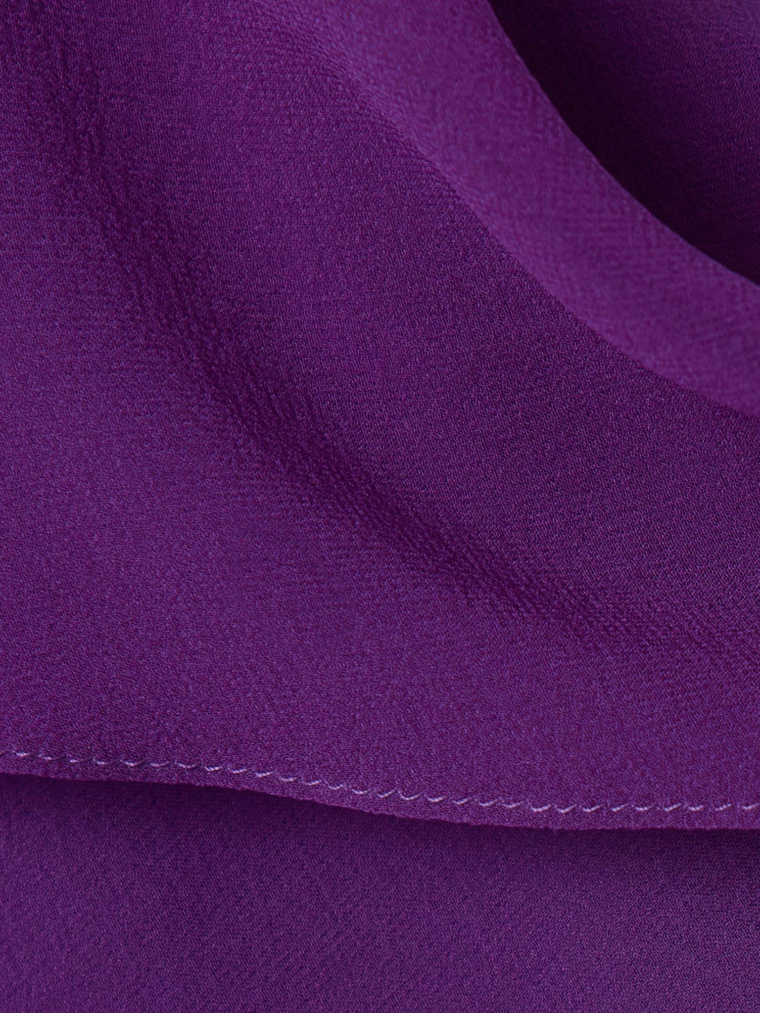 Draped silk-georgette mini dress Purple - 4
