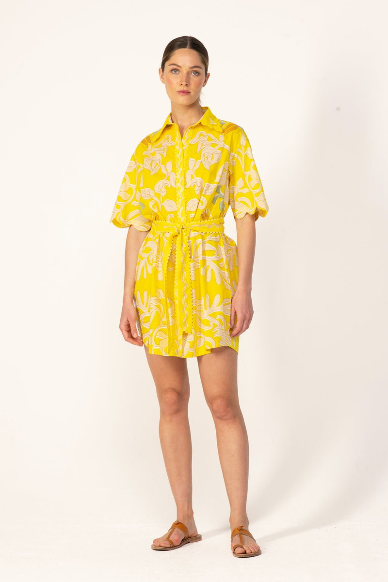 Poupette St Barth Mini Dress Wes - Yellow Ritual outlook