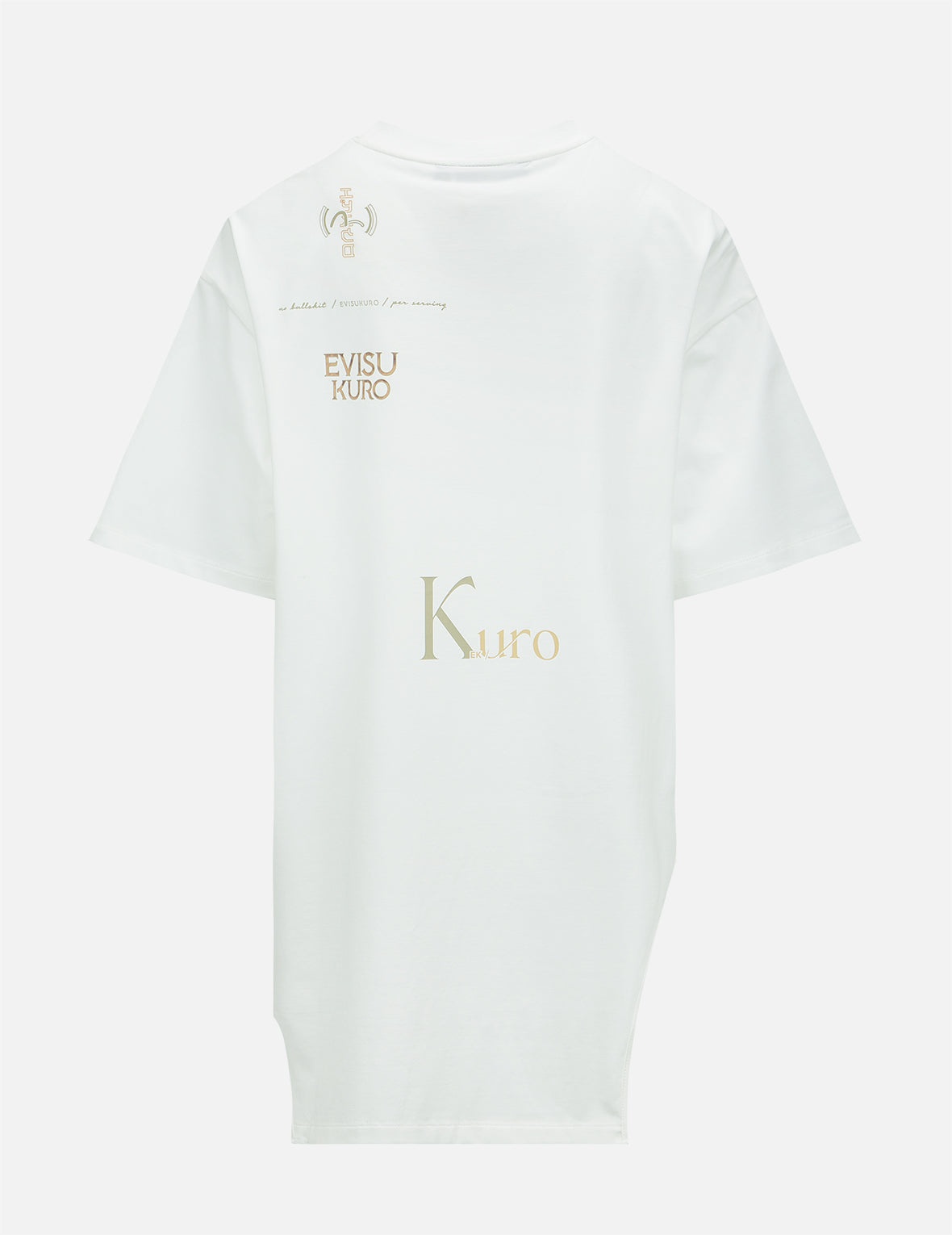 Multi Logo Foil Print Asymmetric T-Shirt - 7