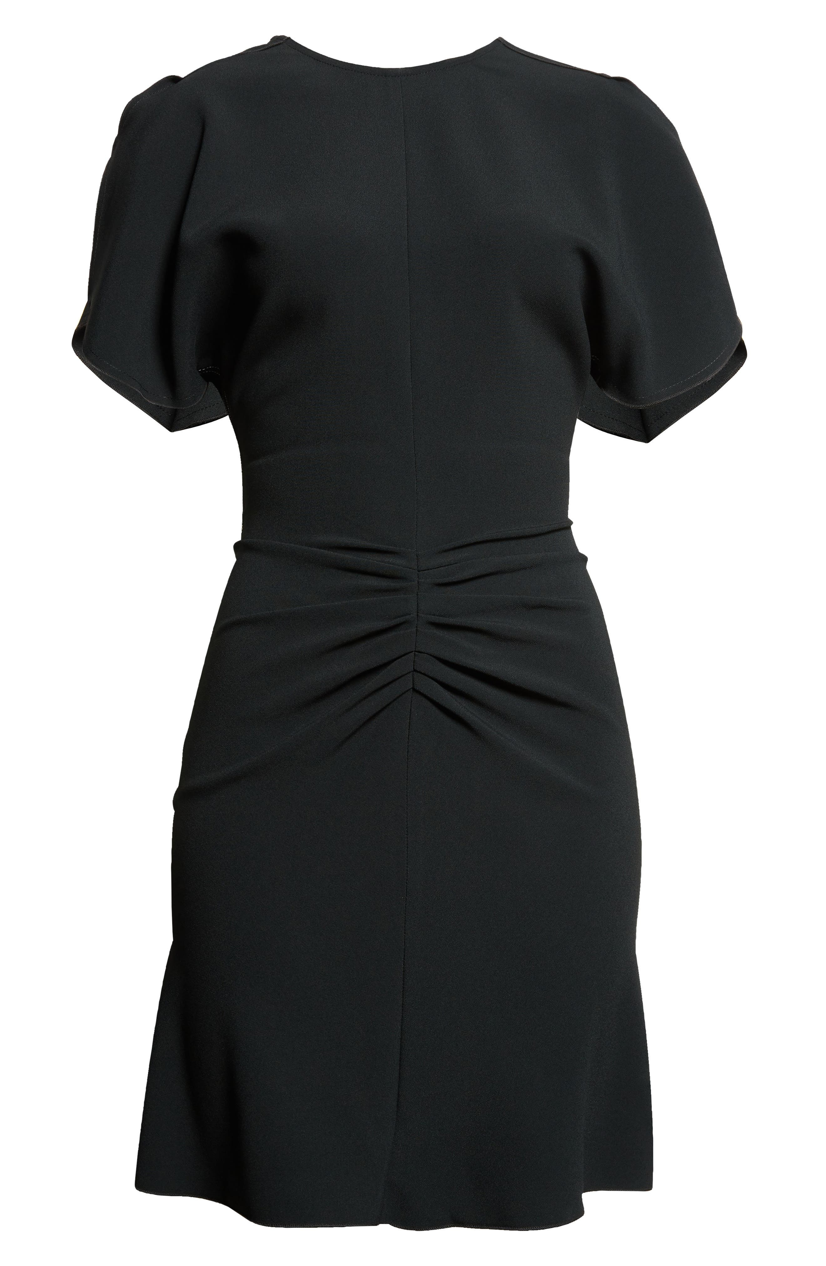 Victoria Beckham Gathered Waist Satin Minidress in Black at Nordstrom - 5