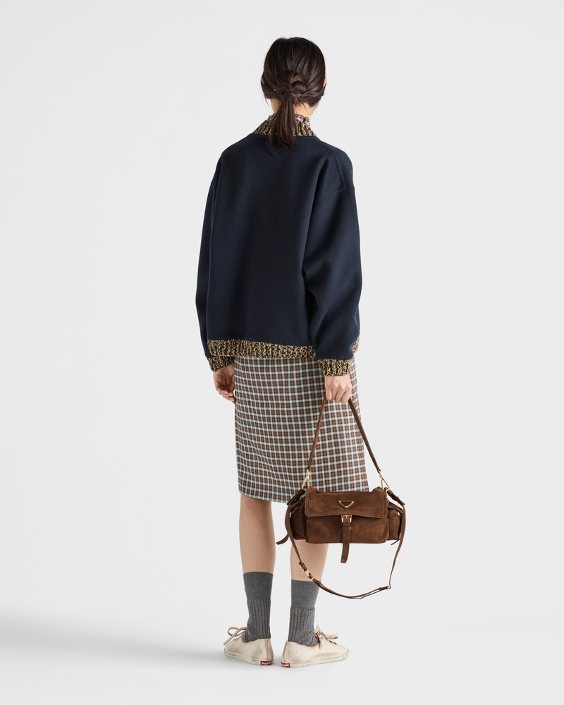 Checked stretch georgette skirt 5