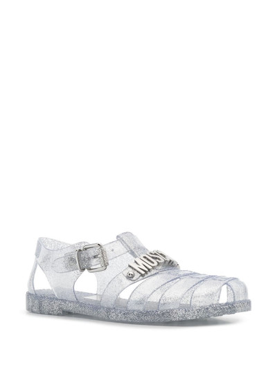 Moschino glitter-effect sandals outlook