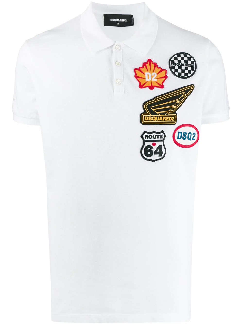 logo patch polo shirt - 1