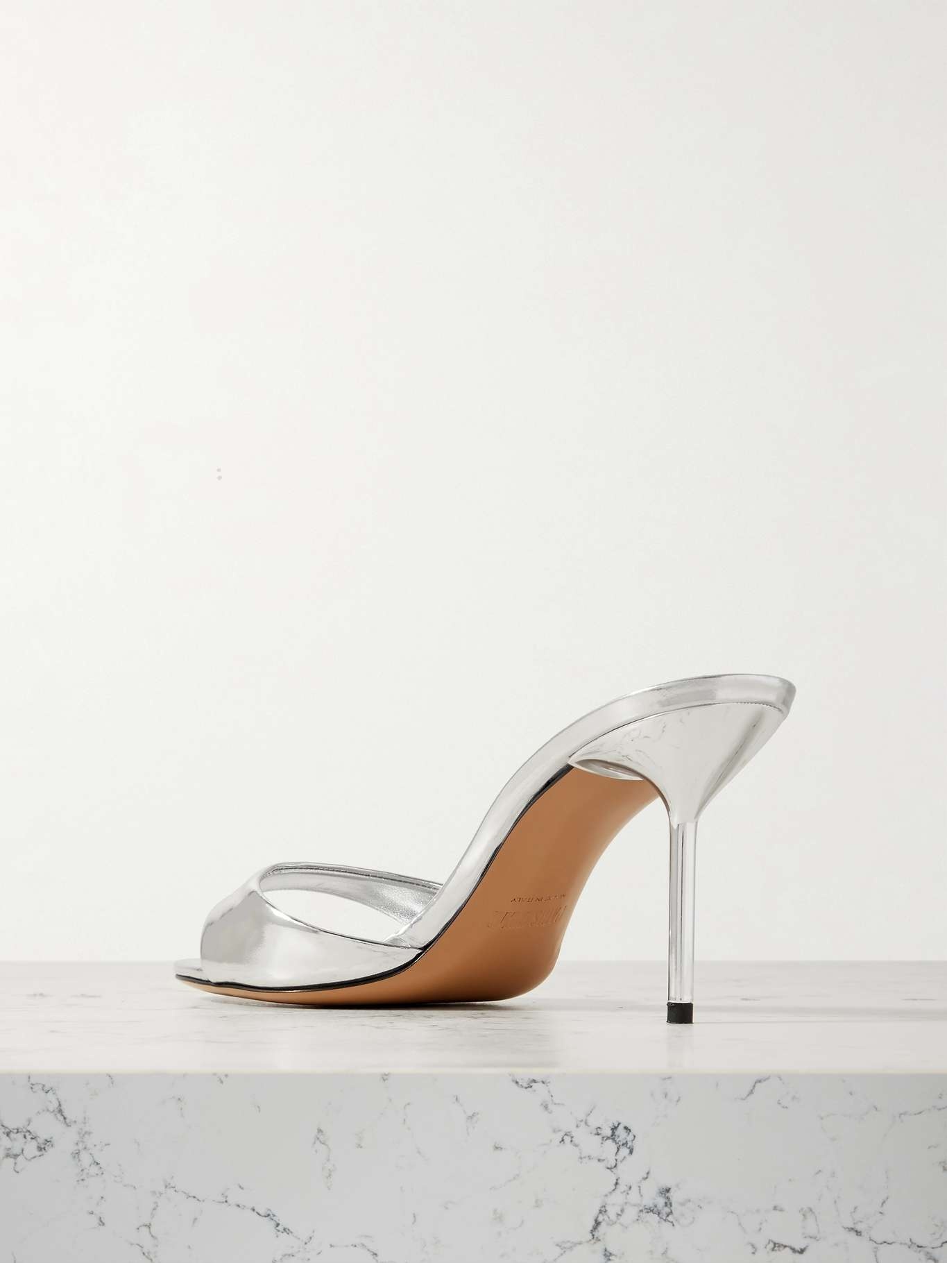 Lidia mirrored-leather sandals - 3