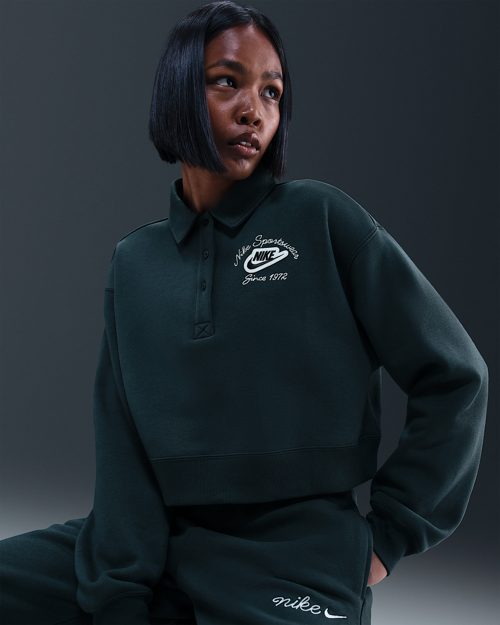 Nike Sportswear Phoenix Fleece Women's Loose Collared Pull-Over Top - 3