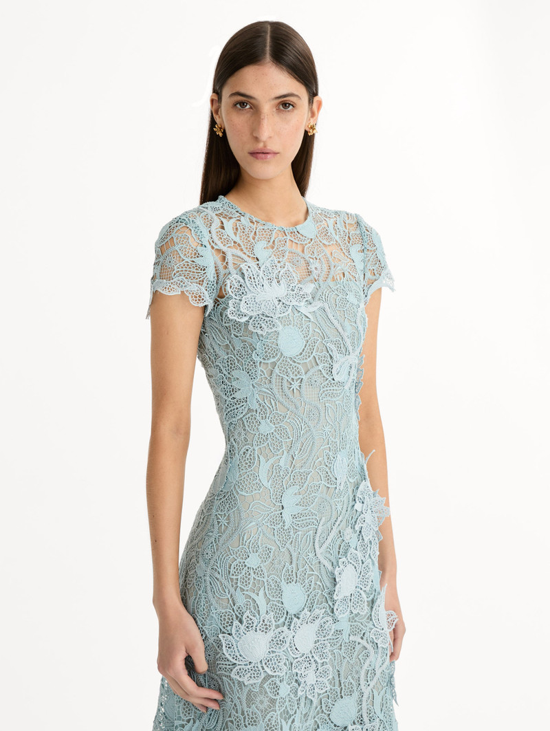 CORDED BOTANICAL GUIPURE DRESS 5