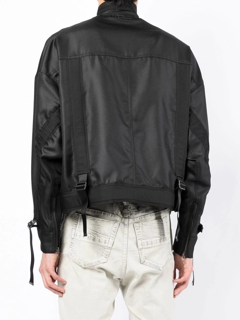 multi buckle-strap blouson - 4