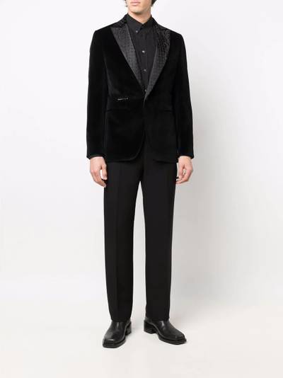 PHILIPP PLEIN Lord Fit velvet blazer outlook