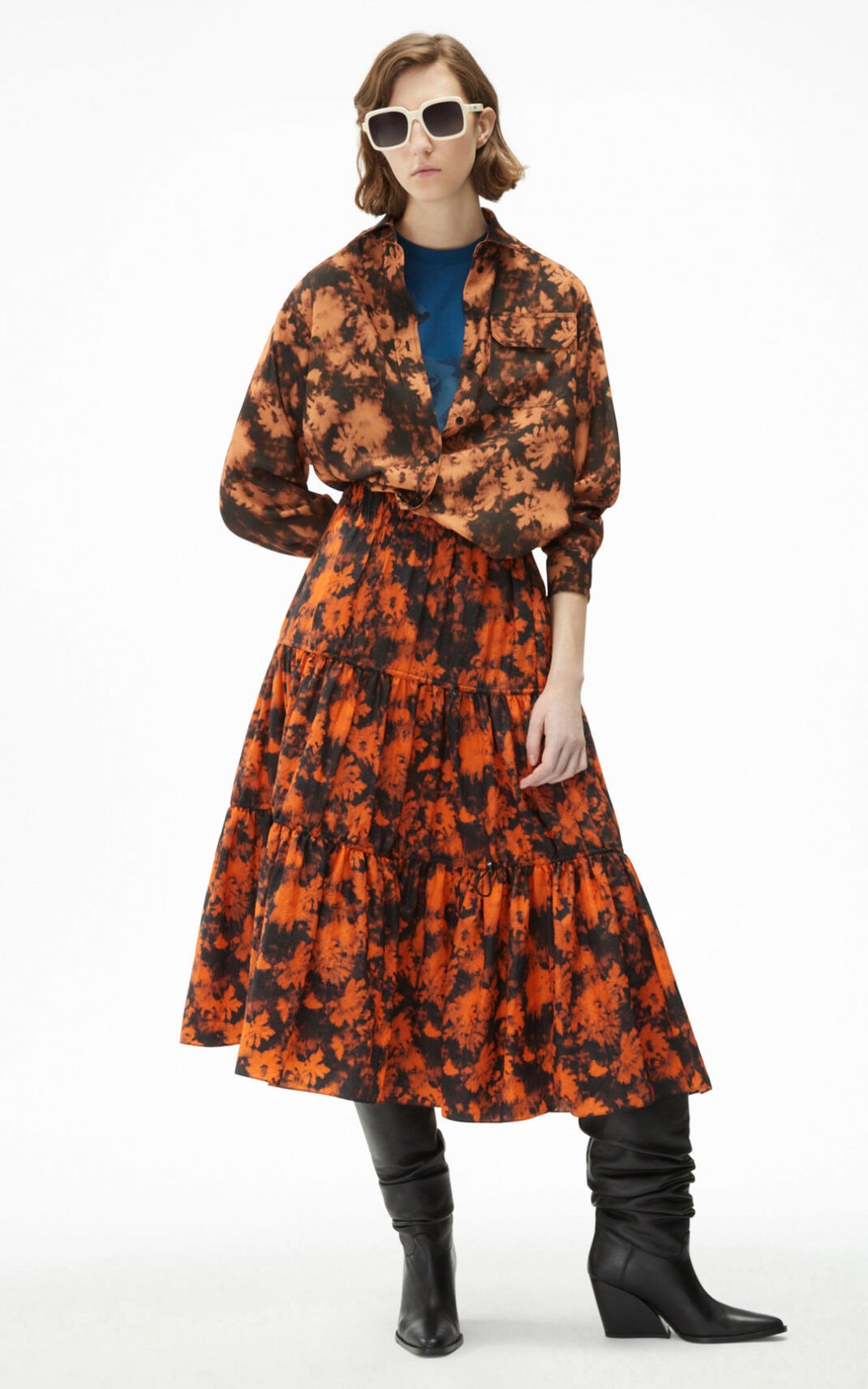 'Ghost flower' silk chemise - 2