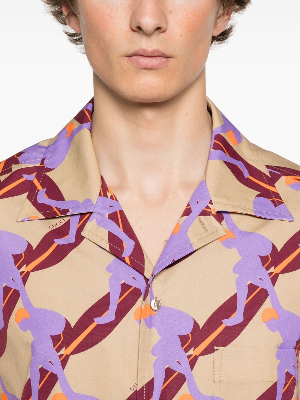 printed poplin shirt - 5
