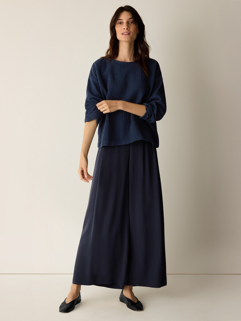 Organic Cotton Doubleweave Round Neck Box-Top 3