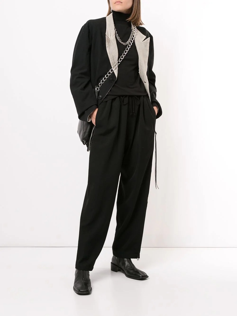 drawstring-waist trousers - 3