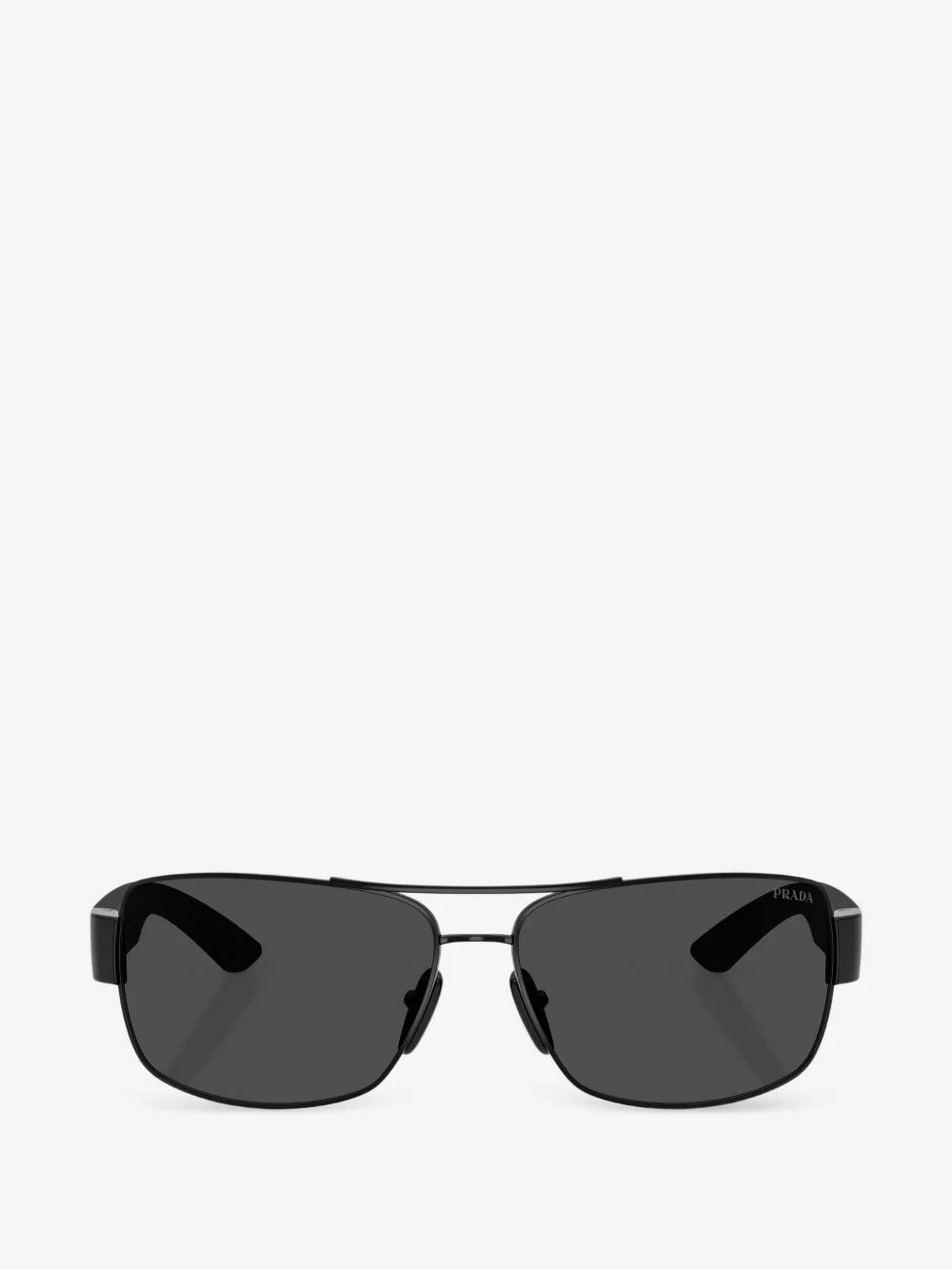 double-bridge rectangle-frame sunglasses - 1