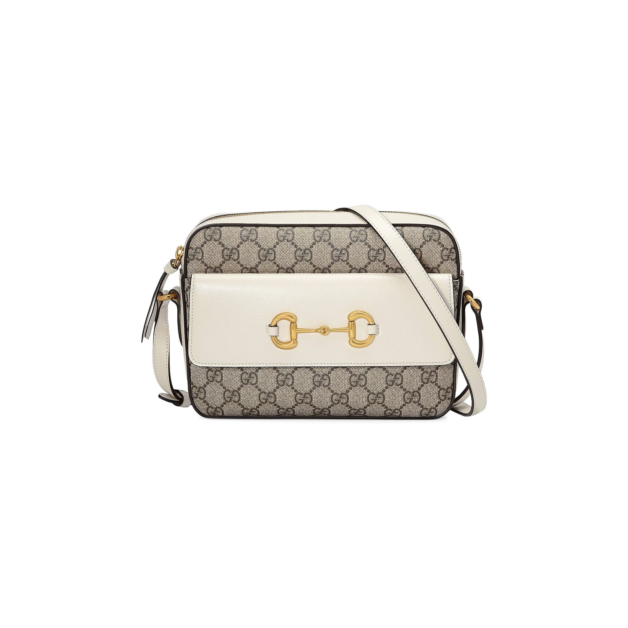 Gucci Horsebit 1955 Small Shoulder Bag 'White/Beige/Ebony' - 1