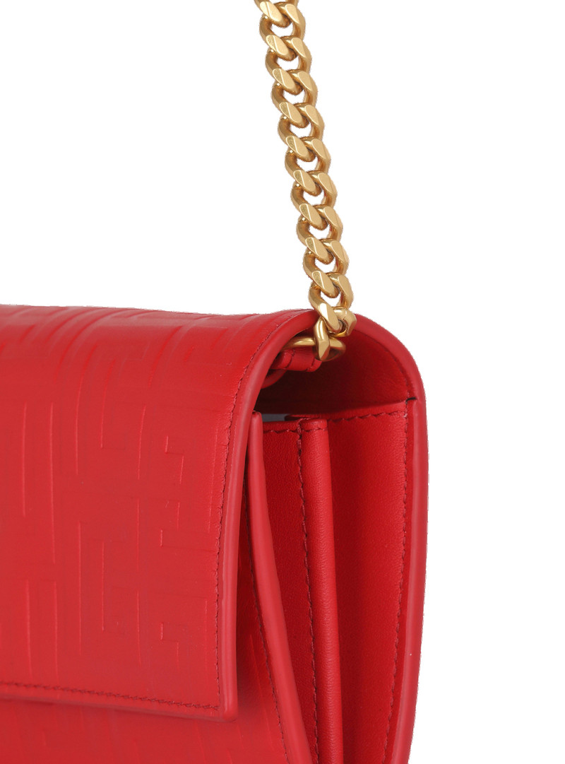 Debossed leather chain 1945 wallet with Balmain monogram 3