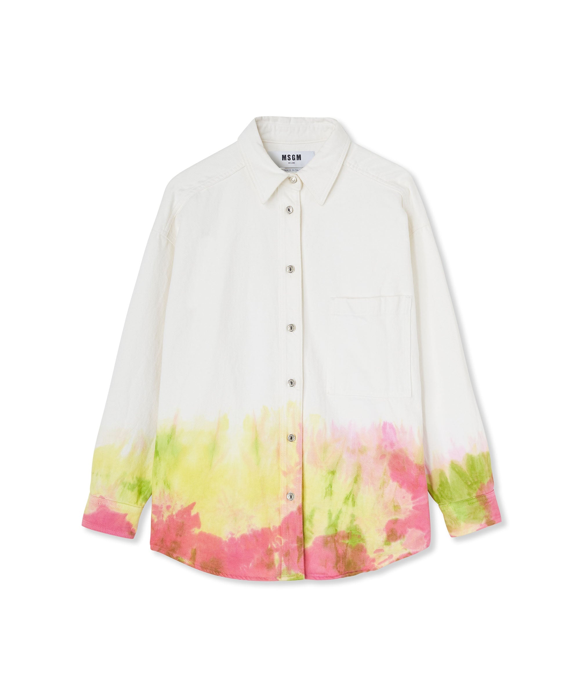Bull cotton shirt with tie-dye treatment - 1