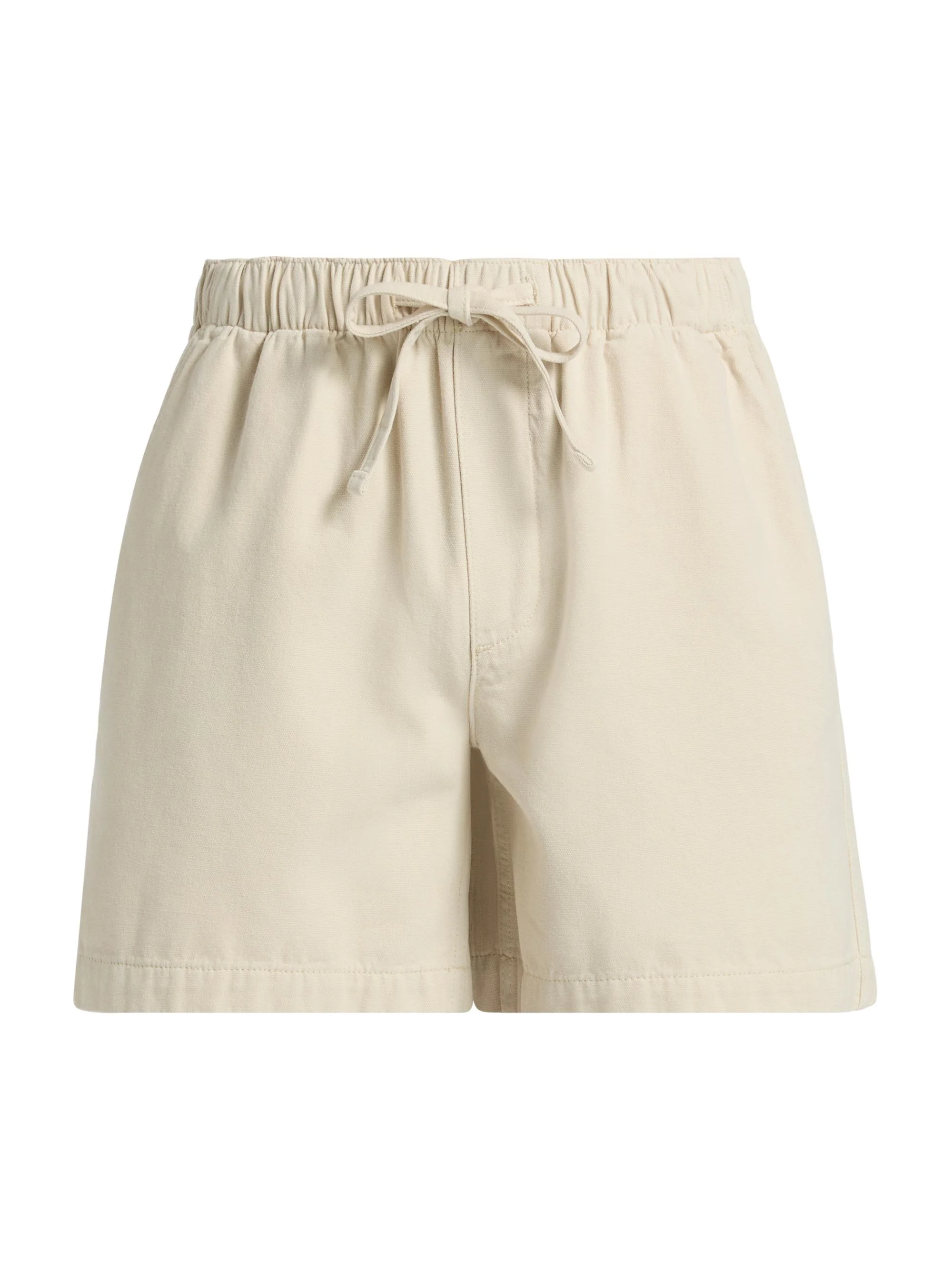 Men's Cotton Canvas Drawstring Shorts - Off White - 1
