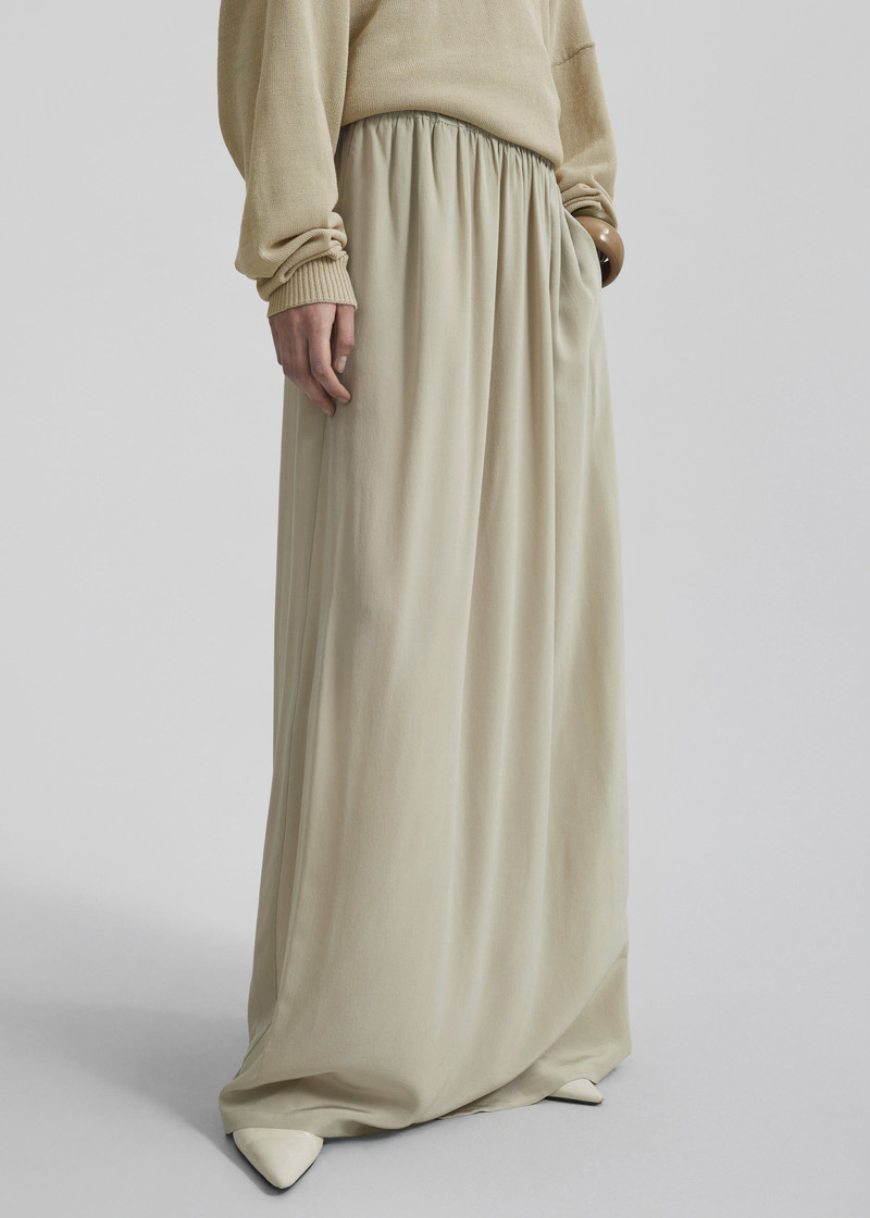 Sibena Silk Maxi Skirt - Cement 6