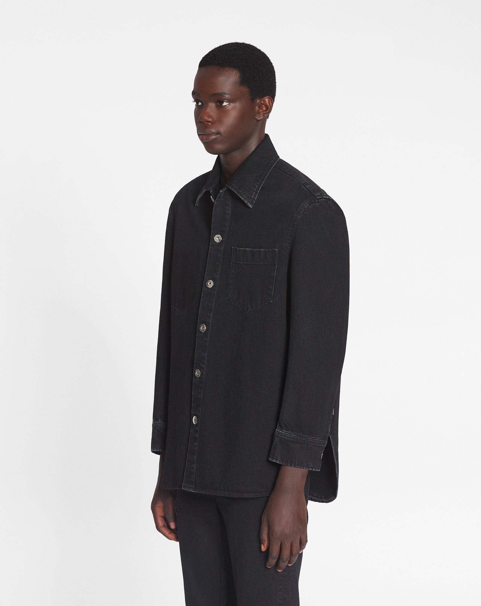 COCOON DENIM OVERSHIRT - 3